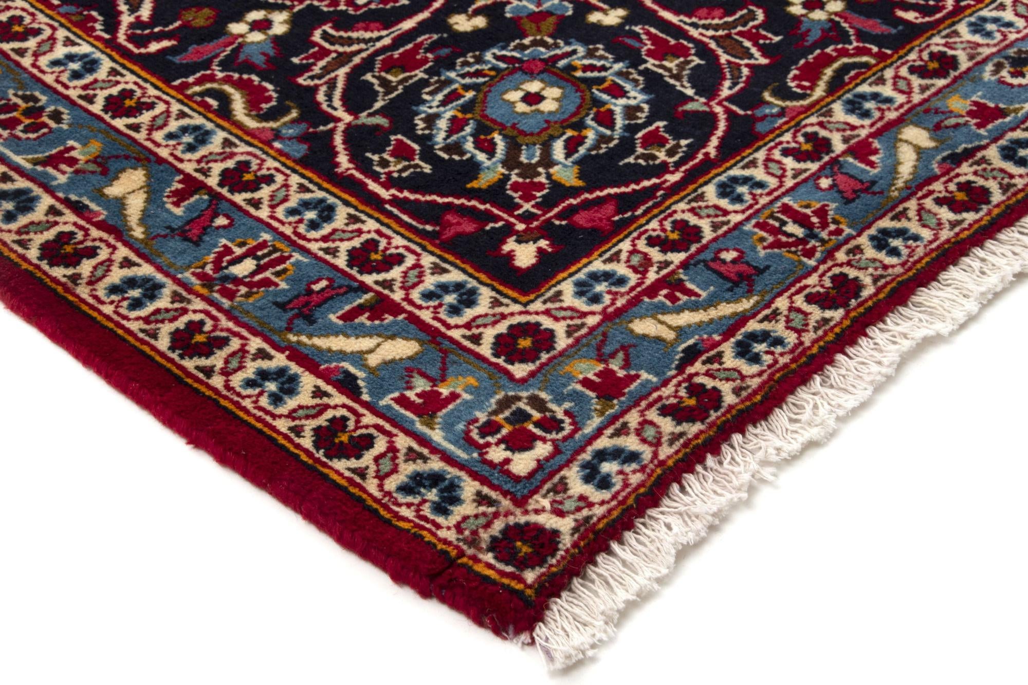 9' 9 x 13' 8 Hand Knotted Kashan Persian Wool Rug