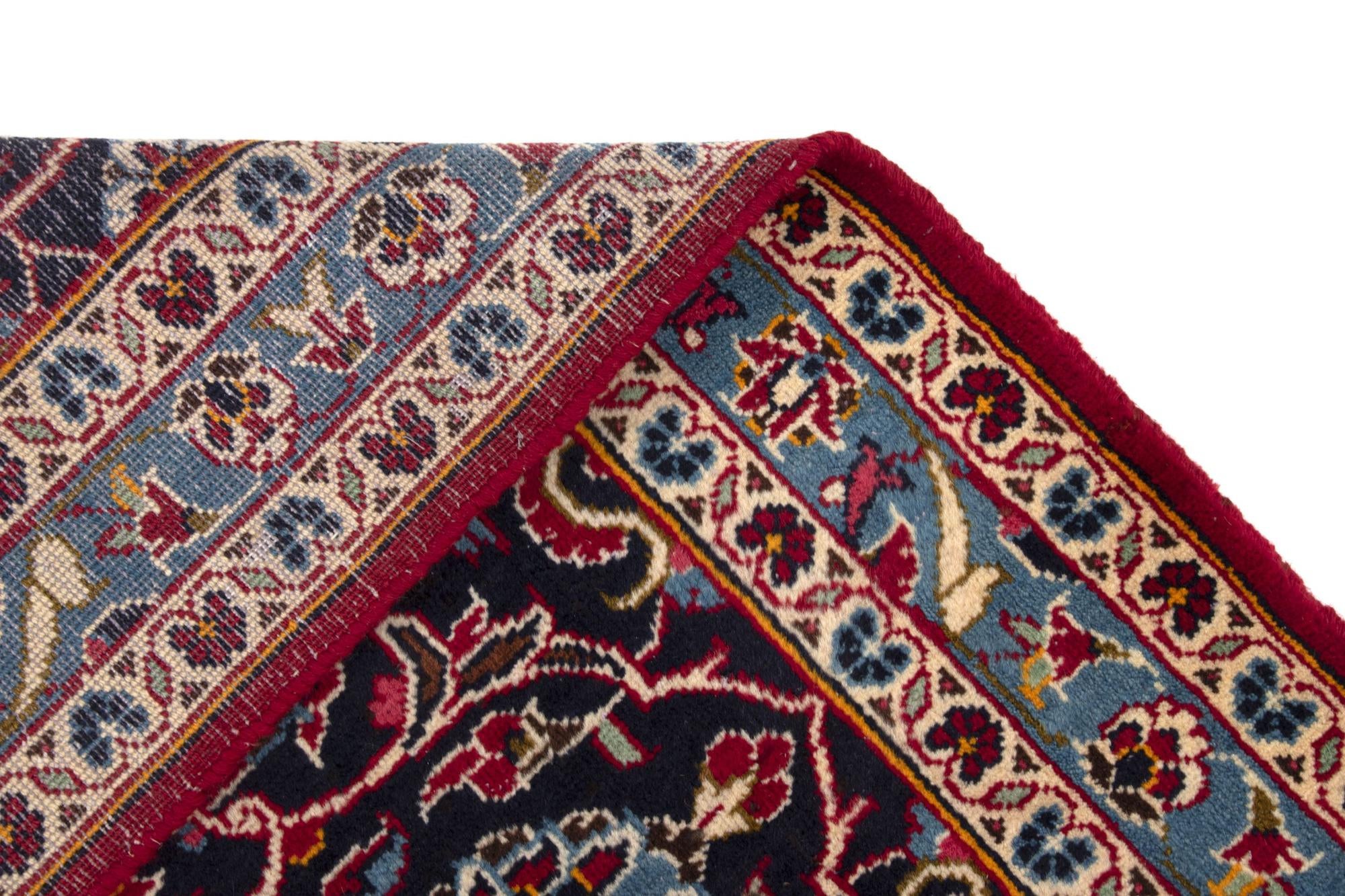9' 9 x 13' 8 Hand Knotted Kashan Persian Wool Rug