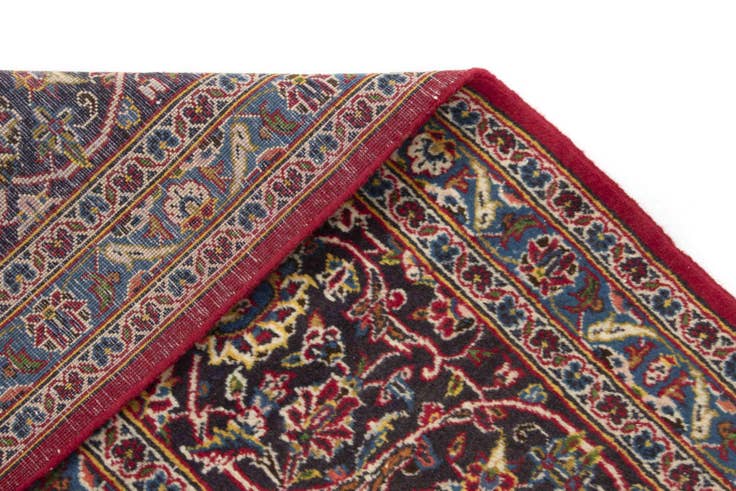 Detail image of 9' 4 x 12' 7 Hand Knotted Kashan Persian Wool Rug