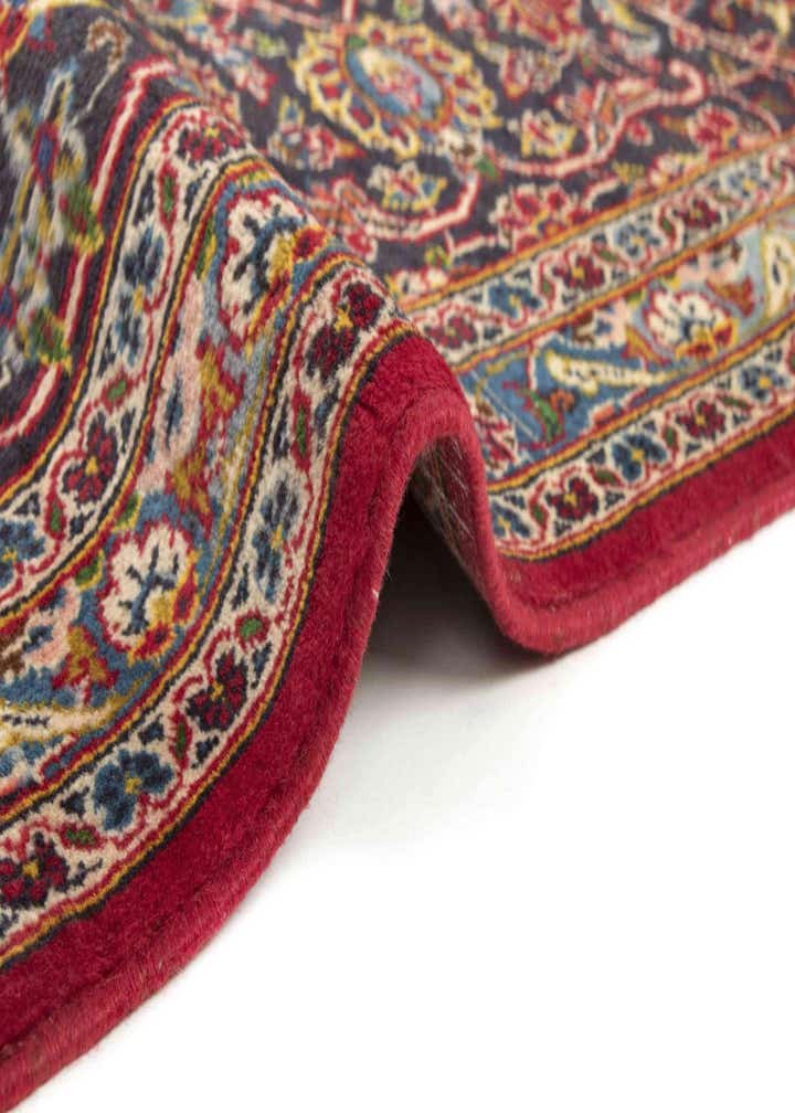 9' 3 x 12' 9 Hand Knotted Kashan Persian Wool Rug