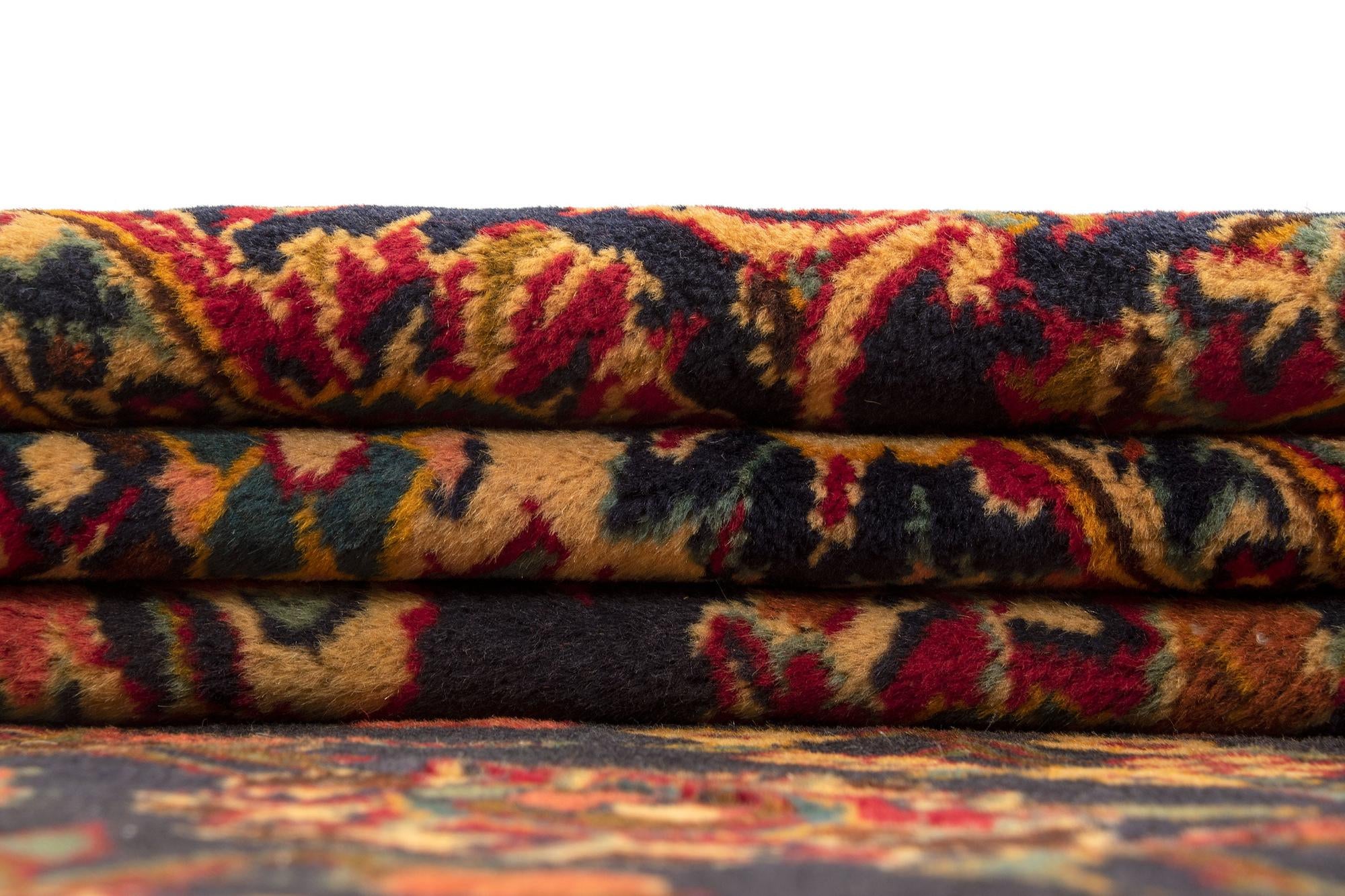 9' 7 x 13' 7 Hand Knotted Kashan Persian Wool Rug