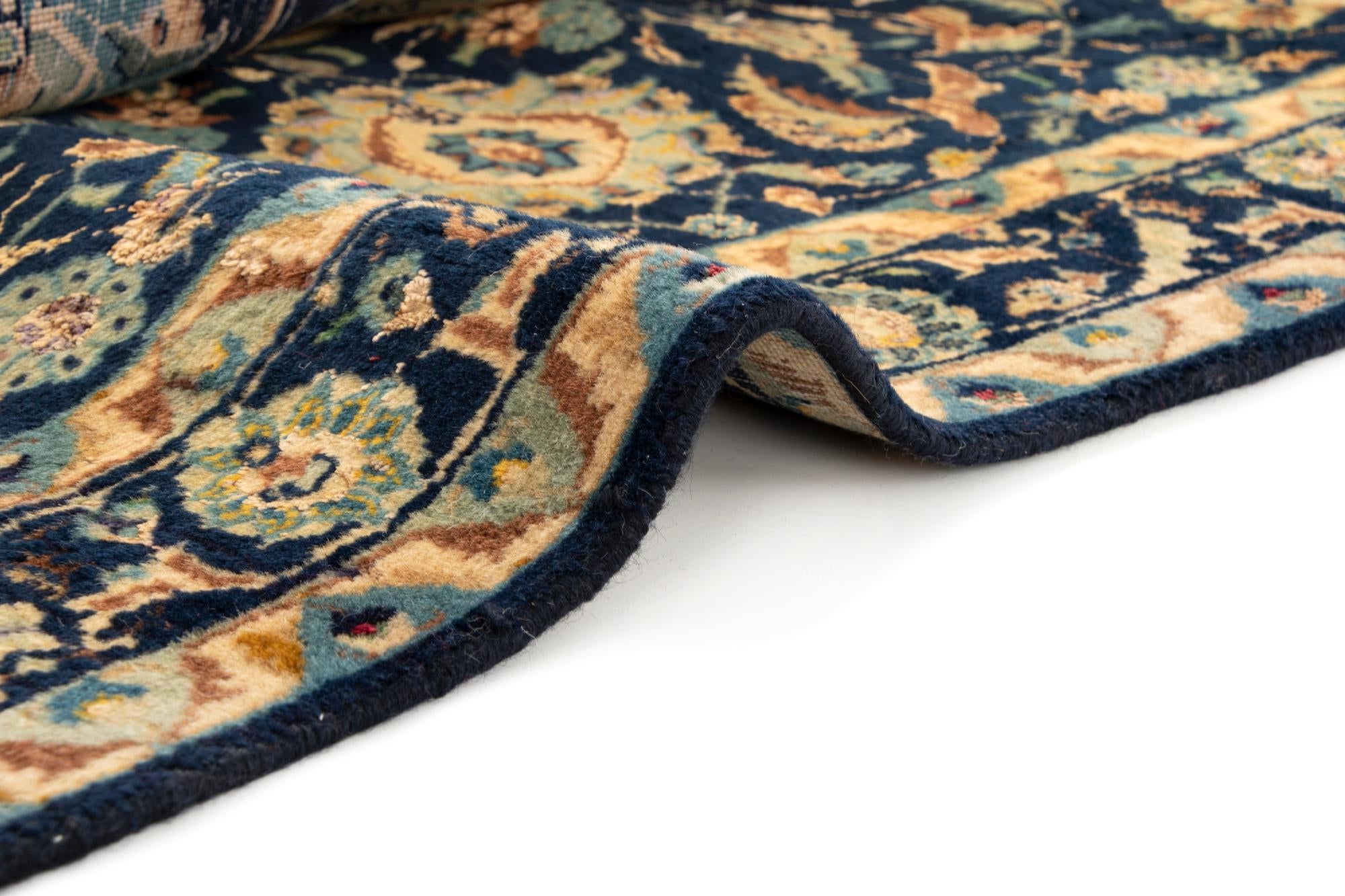 10' 3 x 13' 7 Hand Knotted Kashan Persian Wool Rug