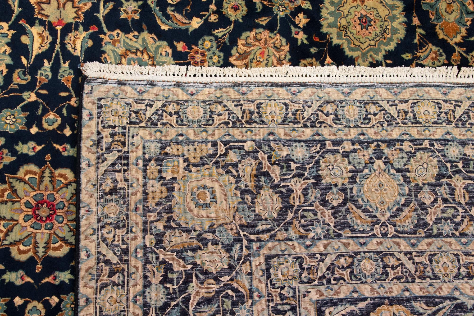 10' 3 x 13' 7 Hand Knotted Kashan Persian Wool Rug
