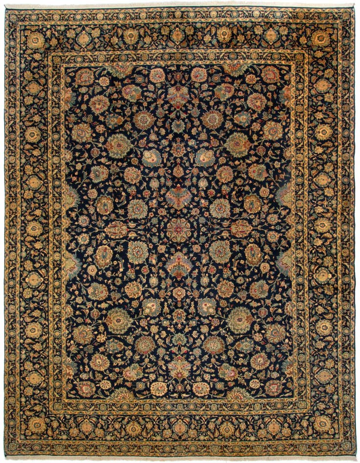 Detail image of 10' 3 x 13' 7 Hand Knotted Kashan Persian Wool Rug
