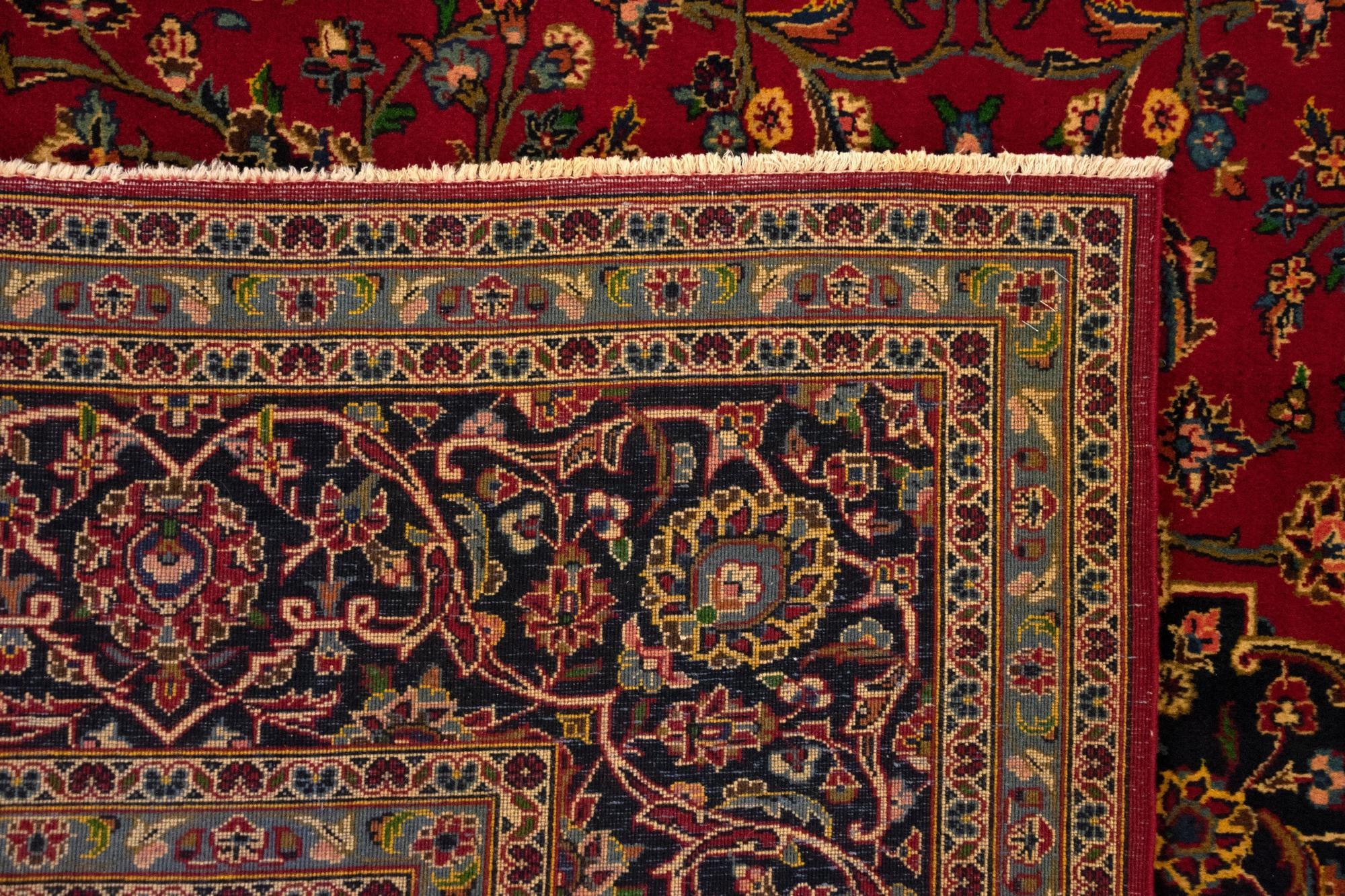 8' 3 x 11' 5 Hand Knotted Kashan Persian Rug