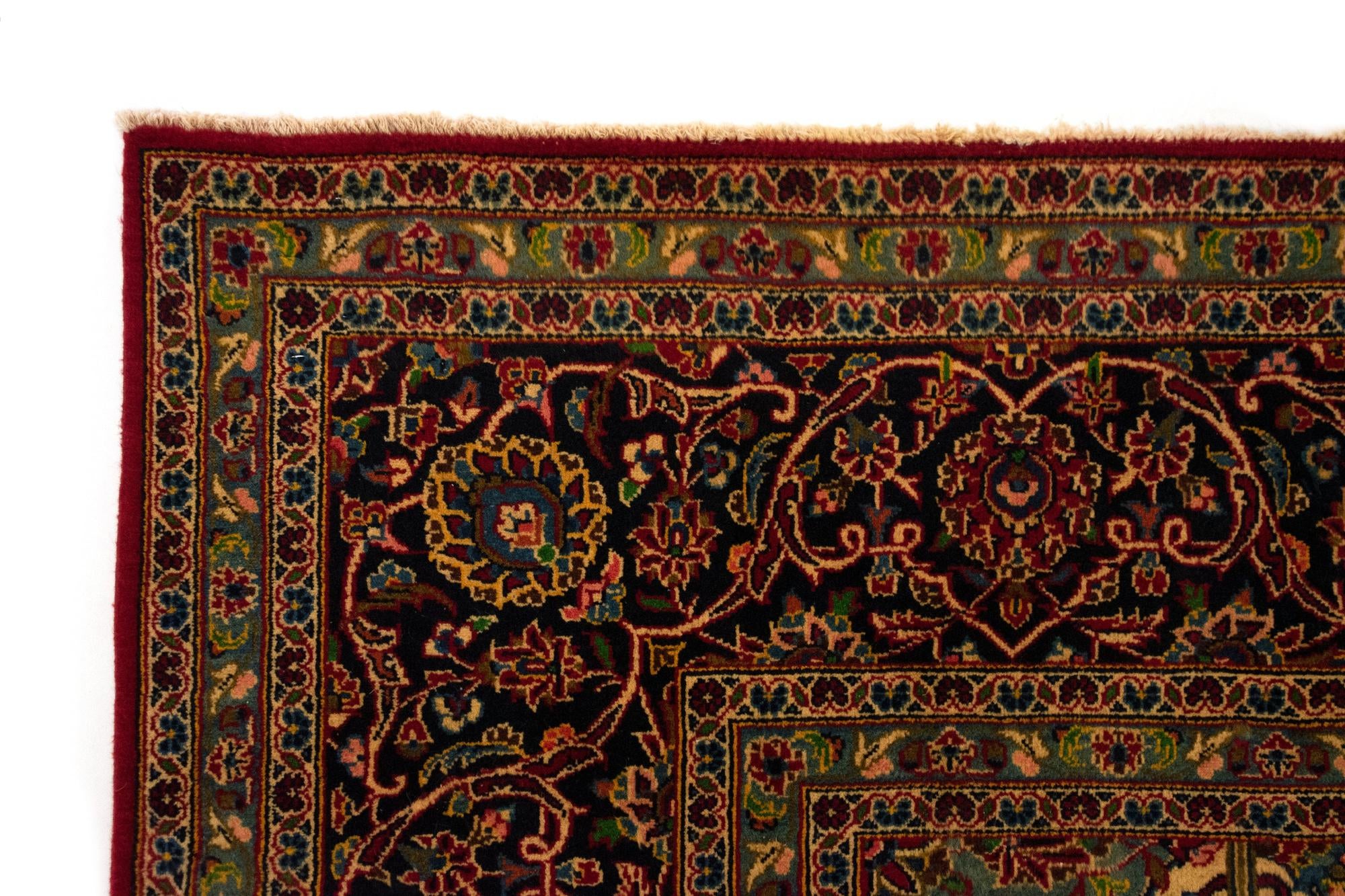 8' 3 x 11' 5 Hand Knotted Kashan Persian Rug