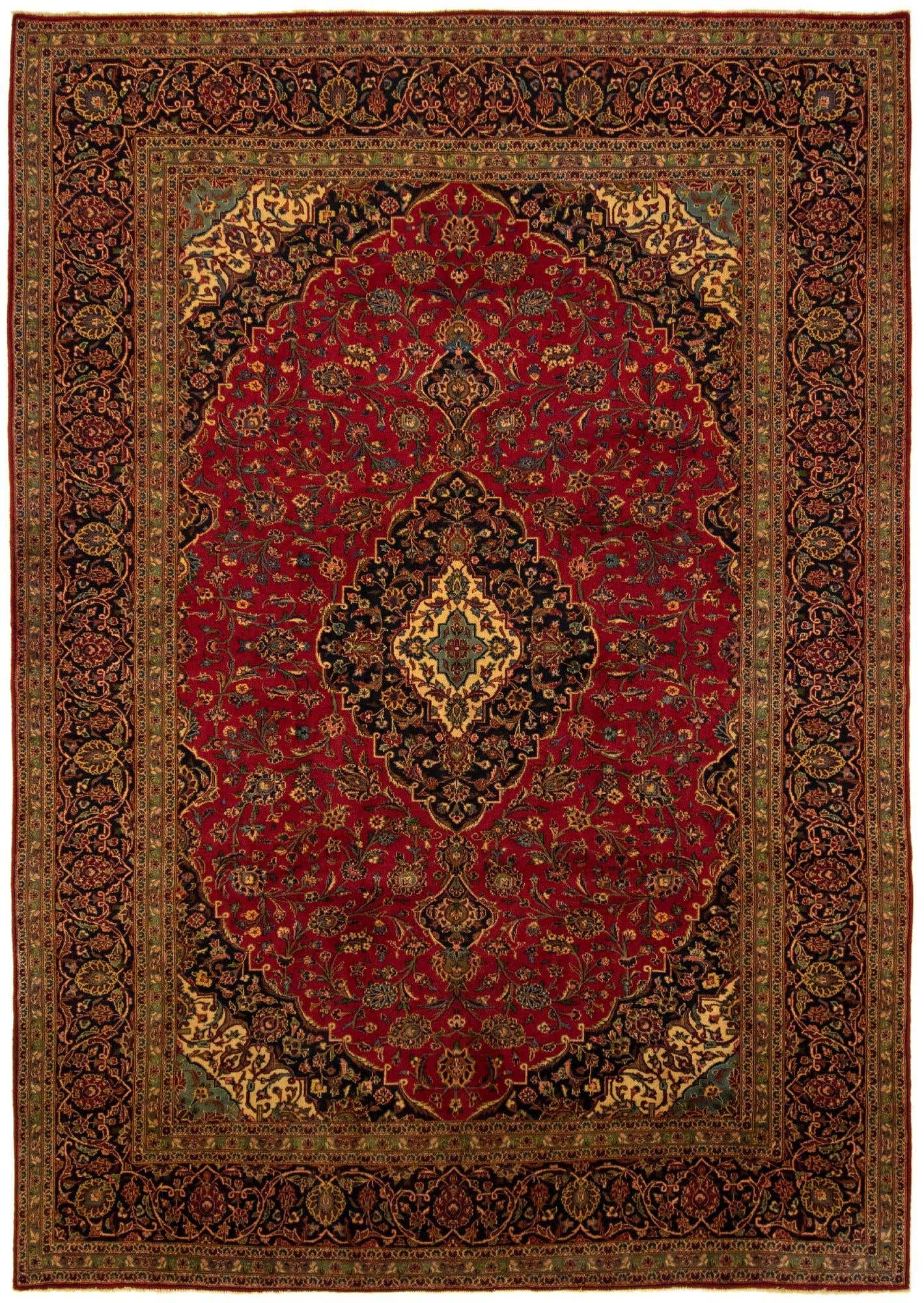 8' 3 x 11' 5 Hand Knotted Kashan Persian Rug