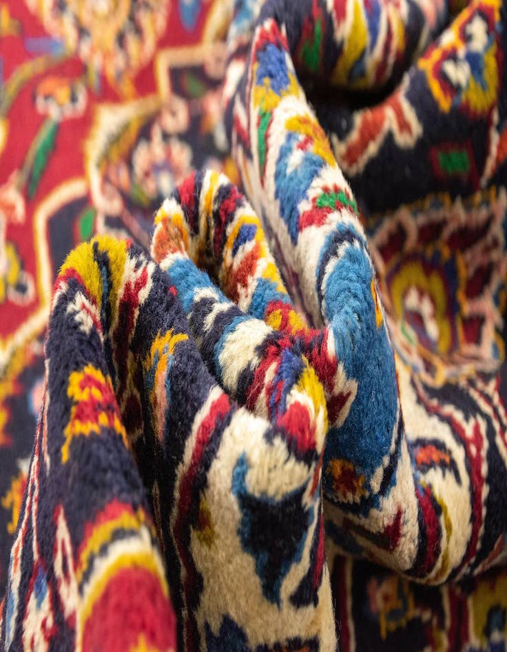 Detail image of 9' 11 x 12' 10  Hand Knotted Kashan Persian Wool Rug