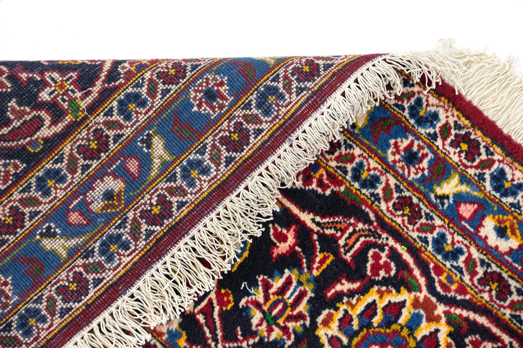 9' 11 x 12' 10 Hand Knotted Kashan Persian Wool Rug