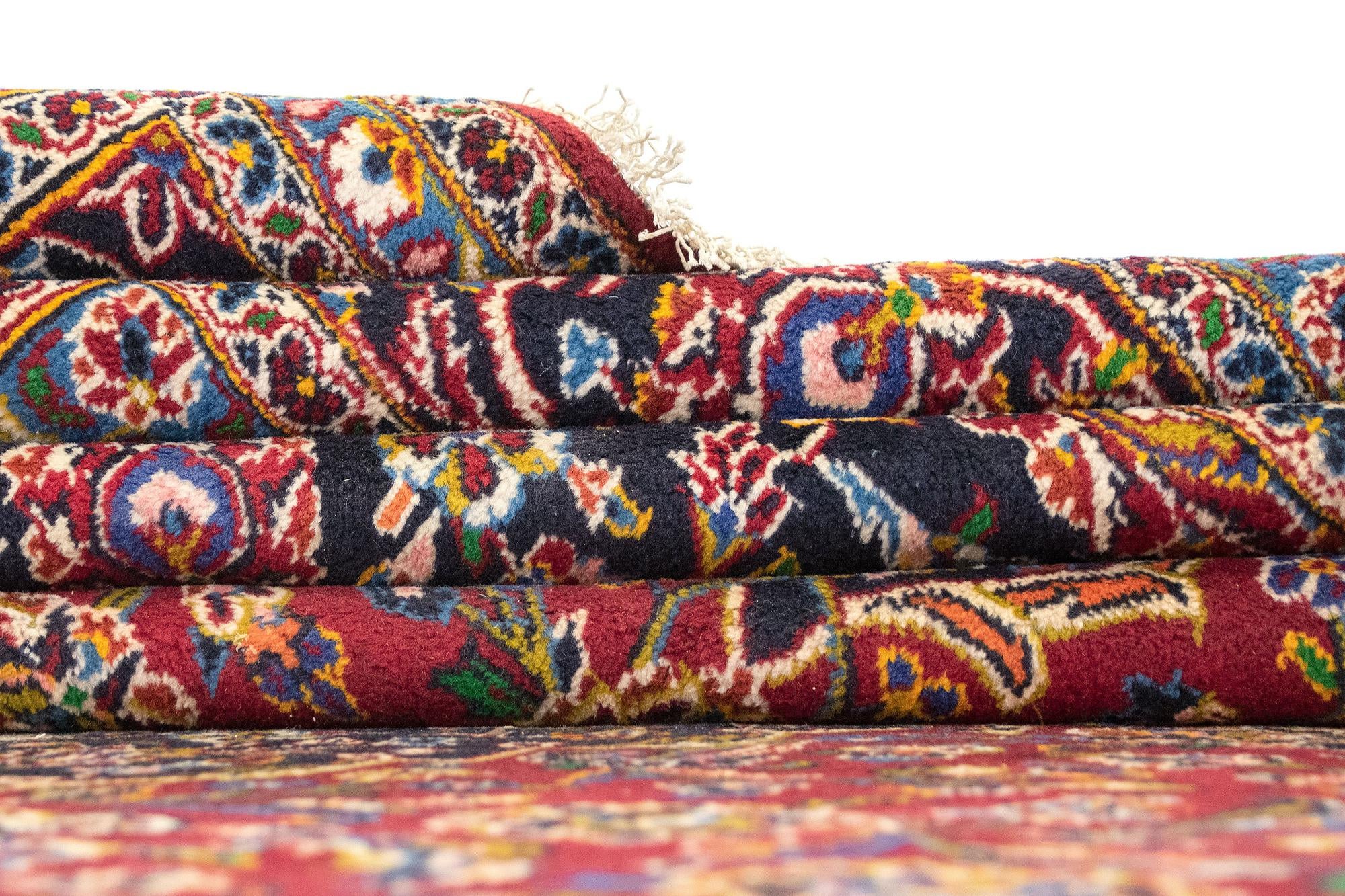 9' 11 x 12' 10 Hand Knotted Kashan Persian Wool Rug