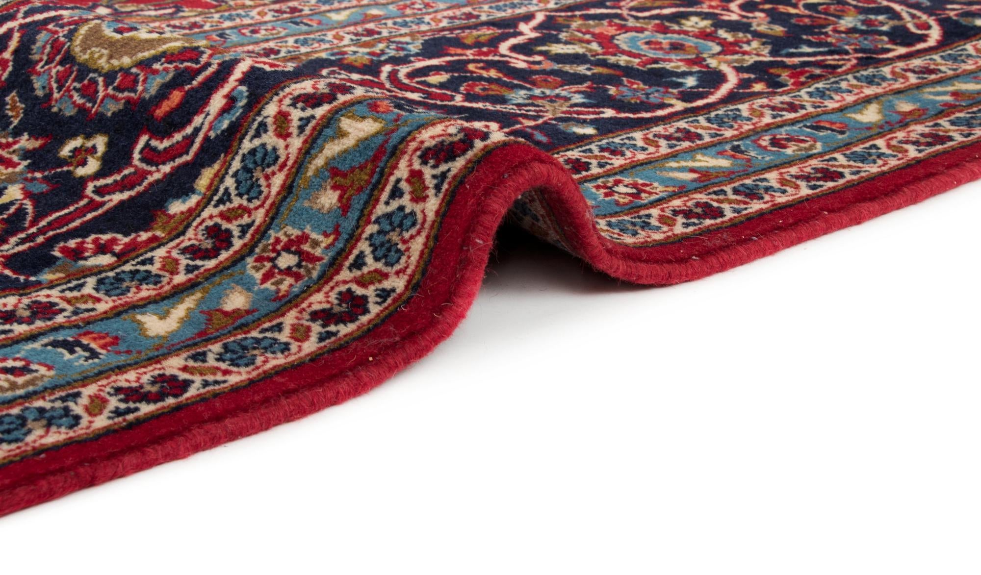 9' 8 x 13' 5 Hand Knotted Kashan Persian Wool Rug