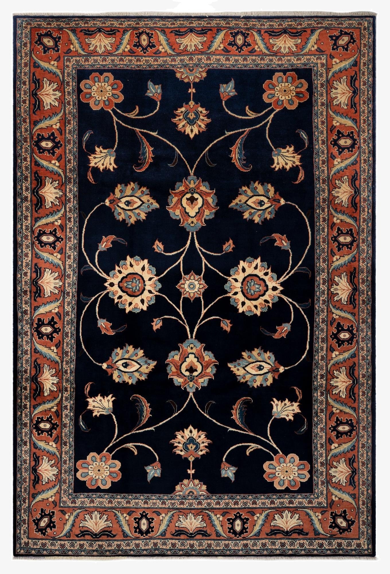 210cm x 310cm  Hand Knotted Kashan Persian Wool Rug
