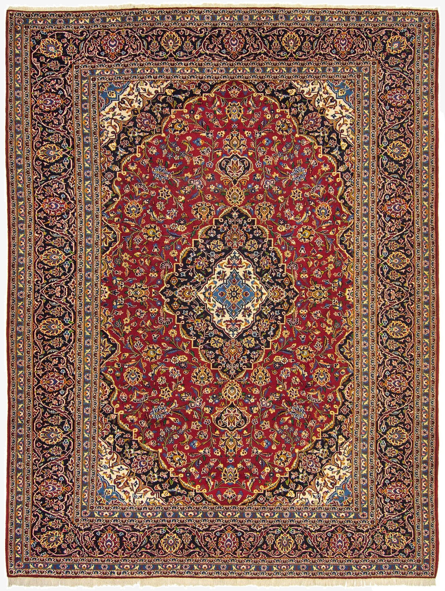 302cm x 390cm  Hand Knotted Kashan Persian Wool Rug