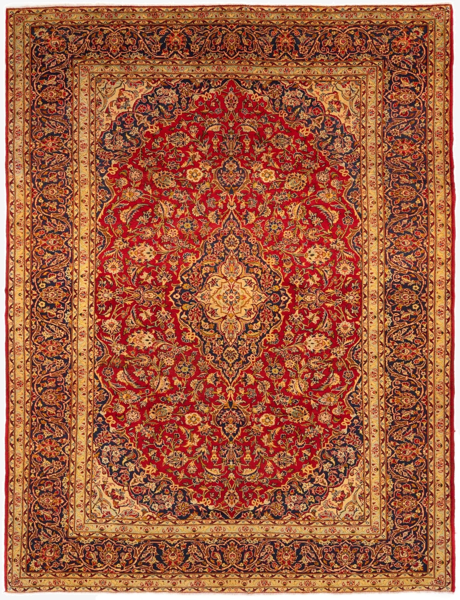 298cm x 395cm  Hand Knotted Kashan Persian Wool Rug