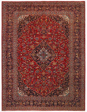 9' 11 x 12' 7 Kashan Wool Rug