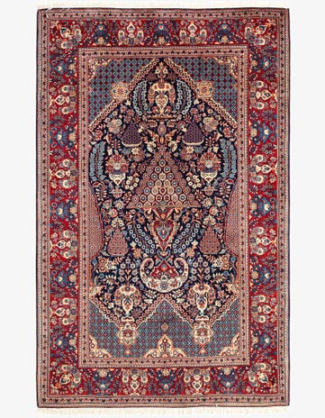 4' 4 x 6' 10 Kashan Wool Rug