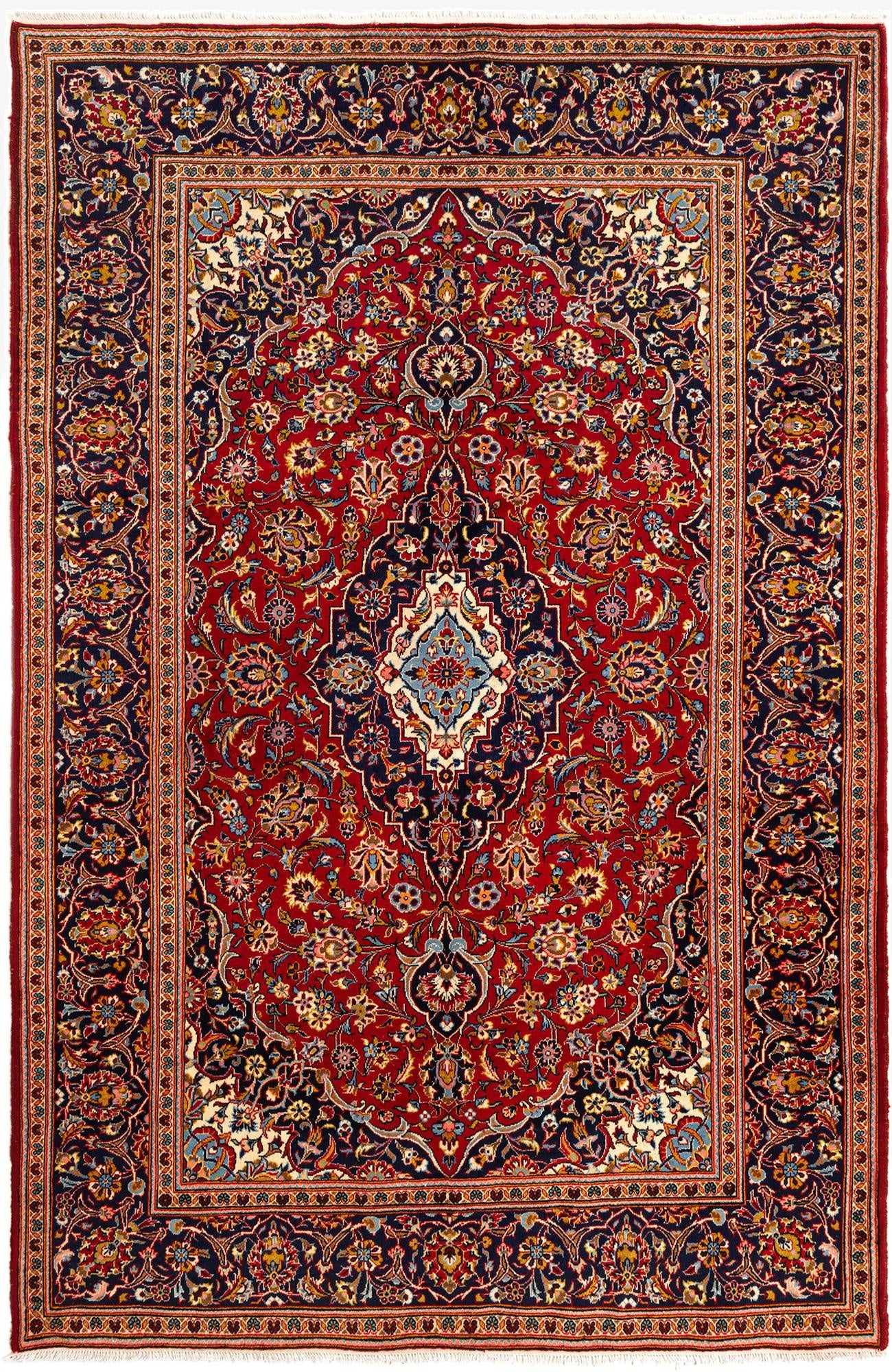 6' 6 x 9' 11 Kashan Wool Rug