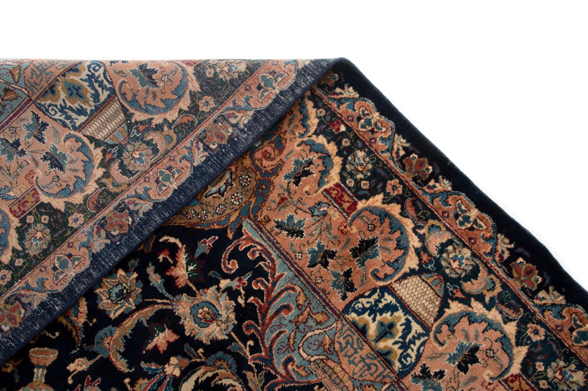 9' 2 x 12' 6 Hand Knotted Kashmar Persian Wool Rug