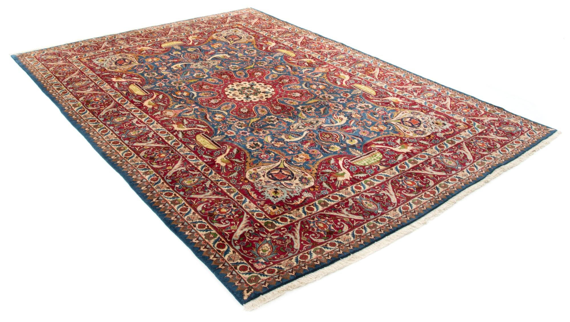 9' 8 x 13' 1 Hand Knotted Kashmar Persian Wool Rug