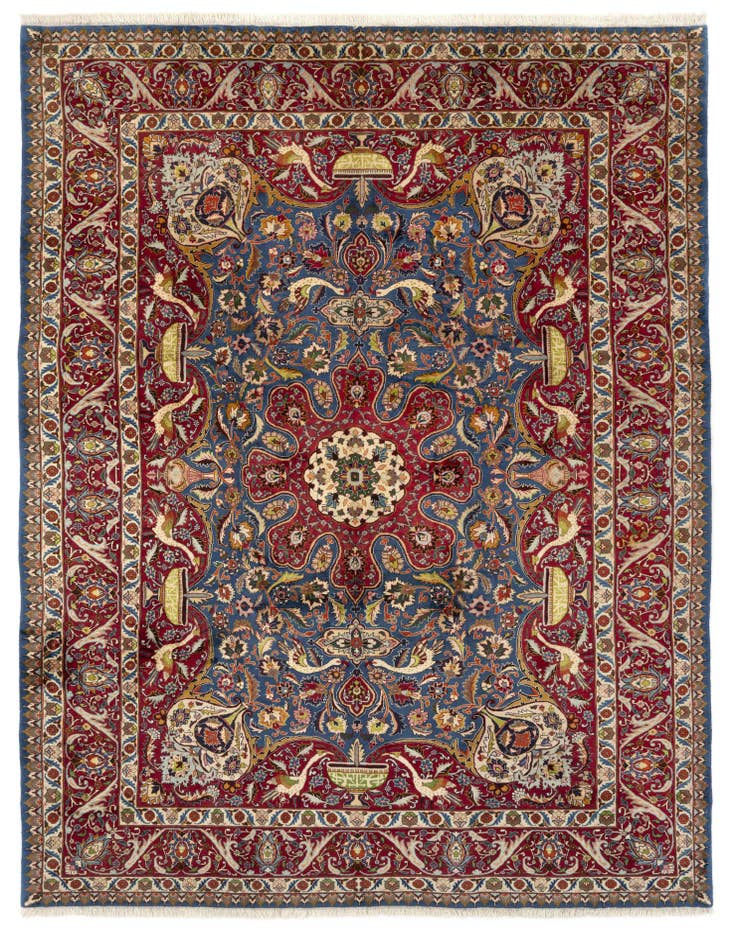 Detail image of 9' 8 x 13' 1 Hand Knotted Kashmar Persian Wool Rug