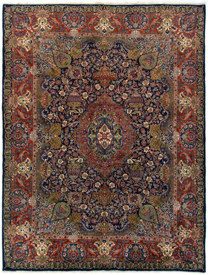 9' 9 x 12' 6 Hand Knotted Kashmar Persian Wool Rug