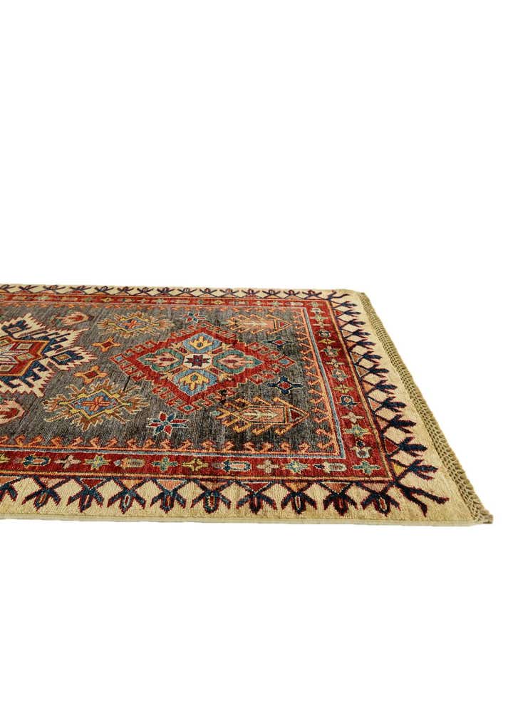 3' 5 x 5' 2 Hand Knotted Kazak Rug