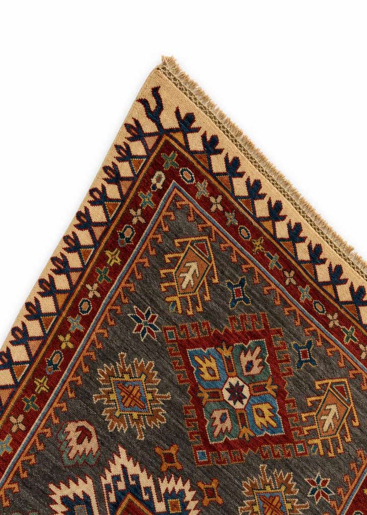 3' 5 x 5' 2 Hand Knotted Kazak Rug