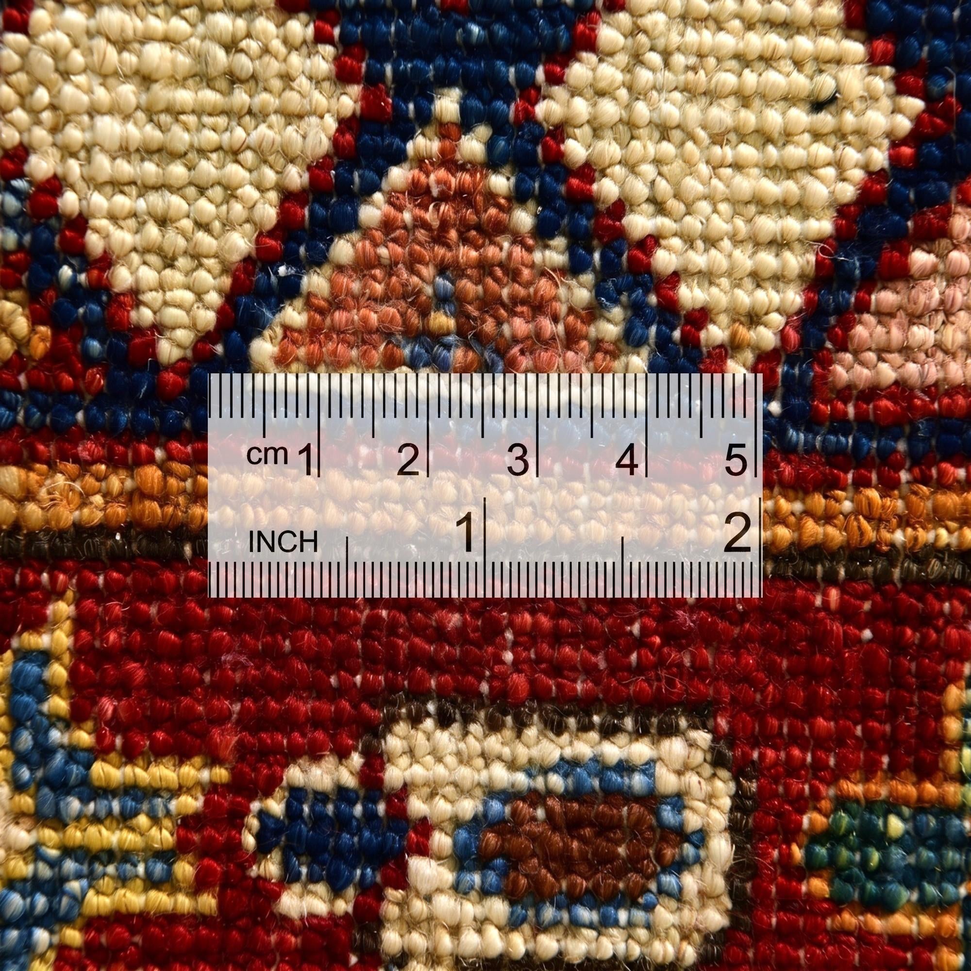 3' 5 x 5' 2 Hand Knotted Kazak Rug