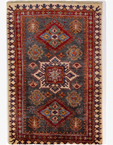 3' 5 x 5' 2 Hand Knotted Kazak Rug
