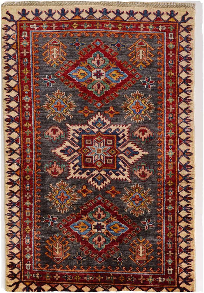 3' 5 x 5' 2 Hand Knotted Kazak Rug