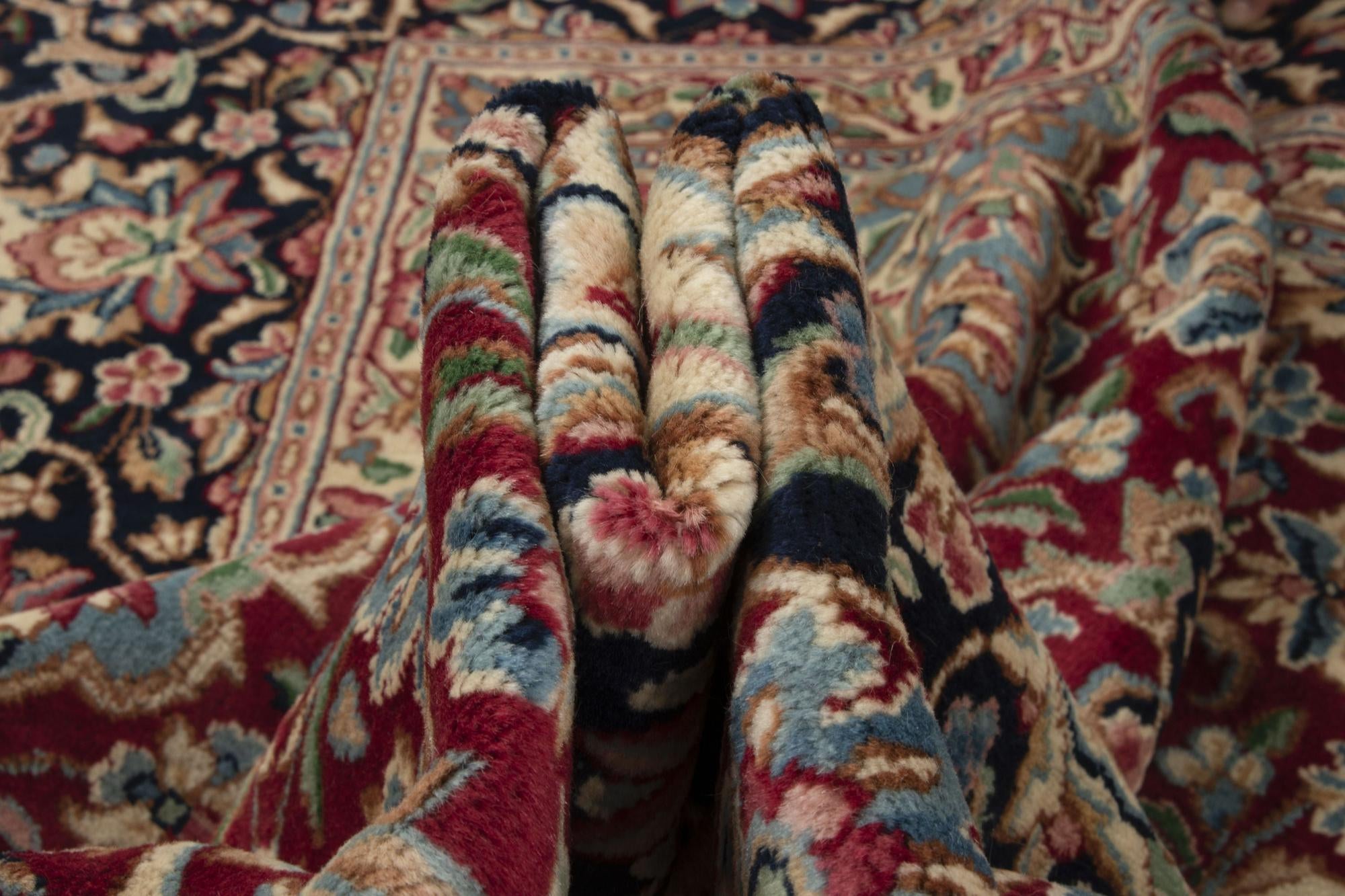 9' 3 x 12' 5 Hand Knotted Kerman Persian Wool Rug
