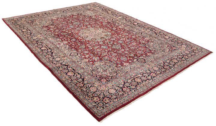 9' 9 x 12' 11 Hand Knotted Kerman Persian Wool Rug