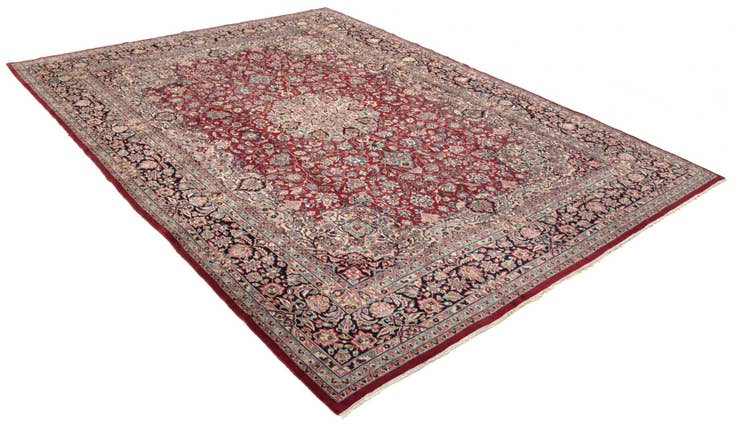 Detail image of 9' 9 x 12' 11 Hand Knotted Kerman Persian Wool Rug