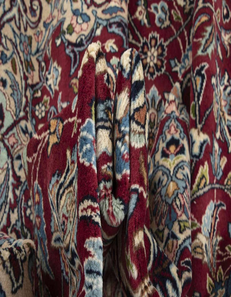 Detail image of 9' 9 x 12' 11 Hand Knotted Kerman Persian Wool Rug