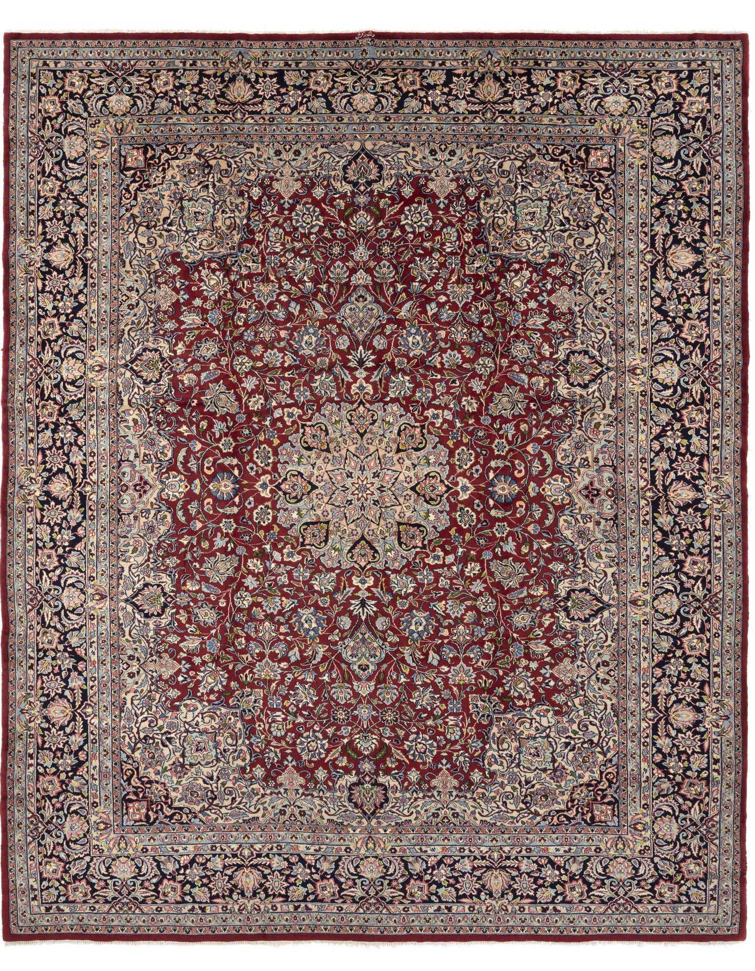 9' 9 x 12' 11 Hand Knotted Kerman Persian Wool Rug