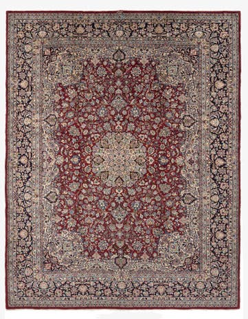 9' 9 x 12' 11 Hand Knotted Kerman Persian Wool Rug
