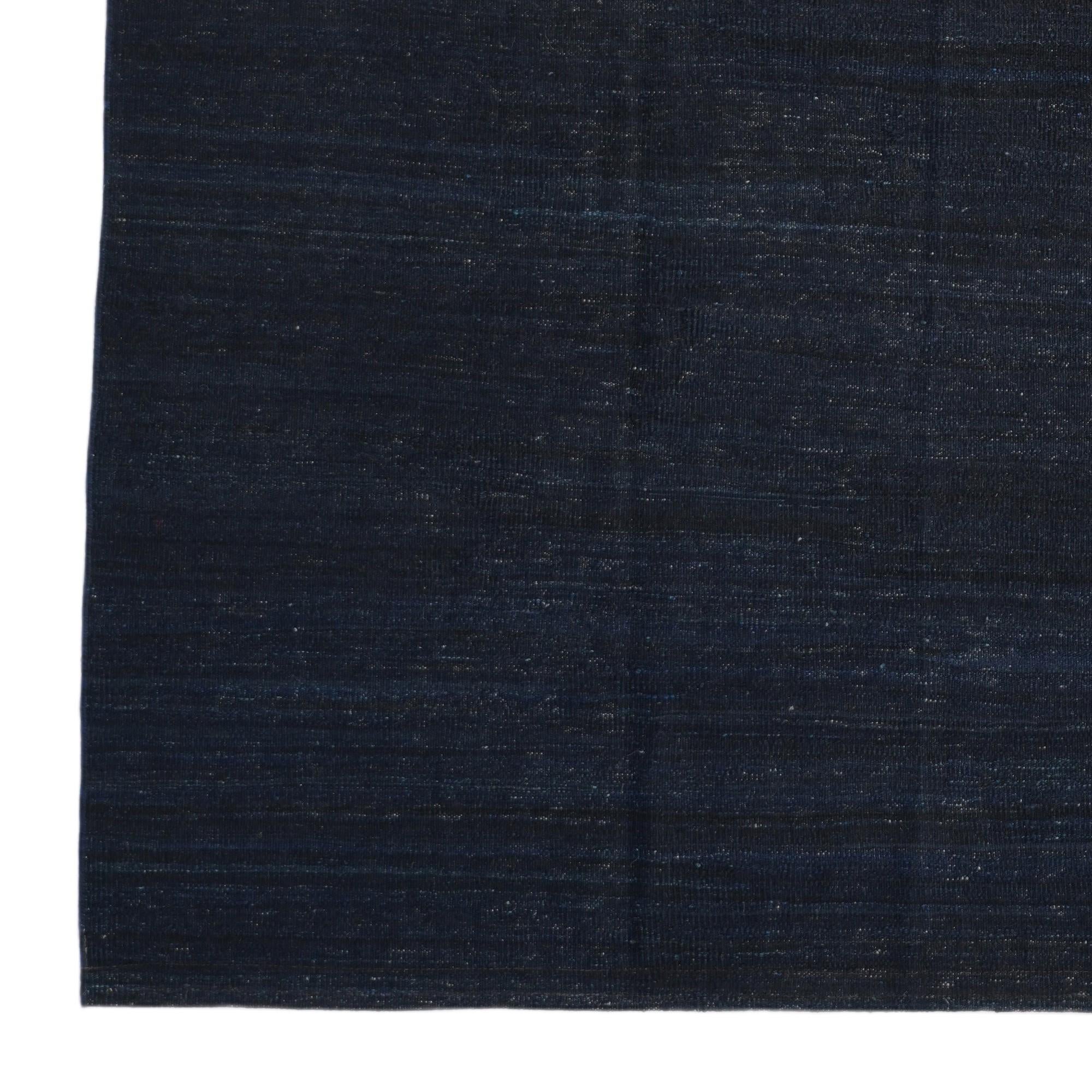 6' 10 x 9' 7 Hand Woven Kilim Modern Wool Rug