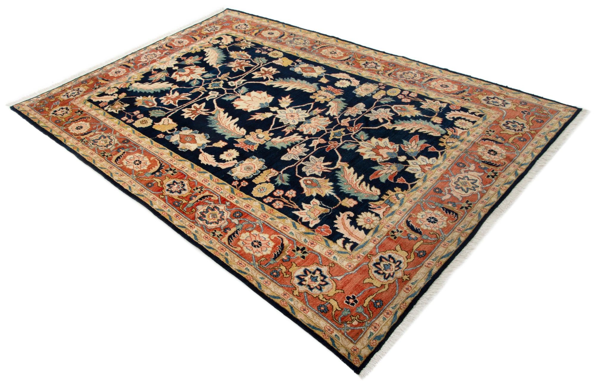 6' 7 x 9' 8 Hand Knotted Kurd Persian Wool Rug