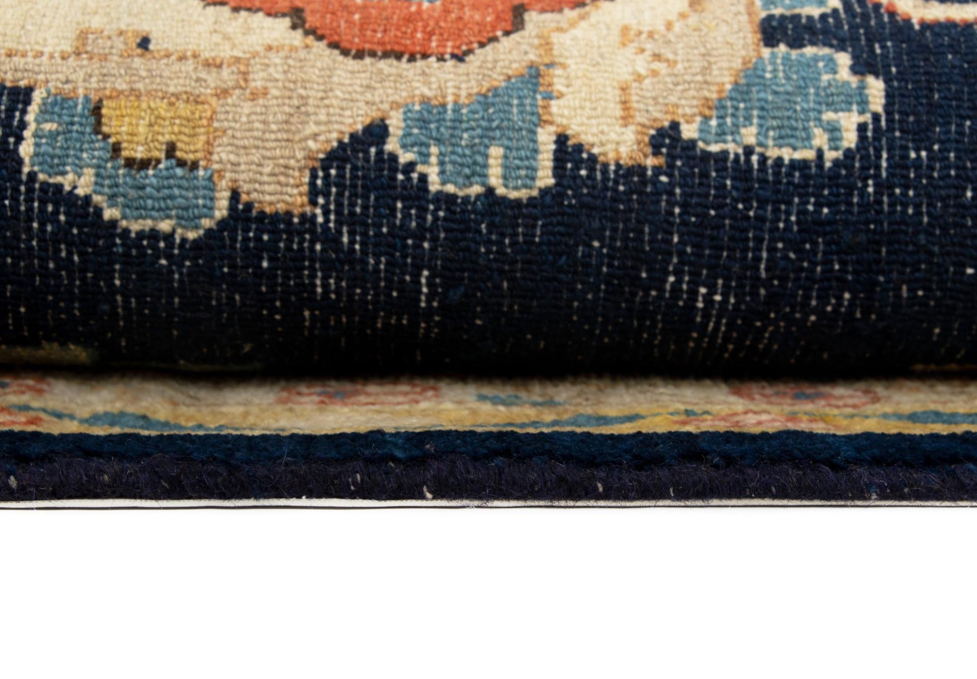 6' 7 x 9' 8 Hand Knotted Kurd Persian Wool Rug