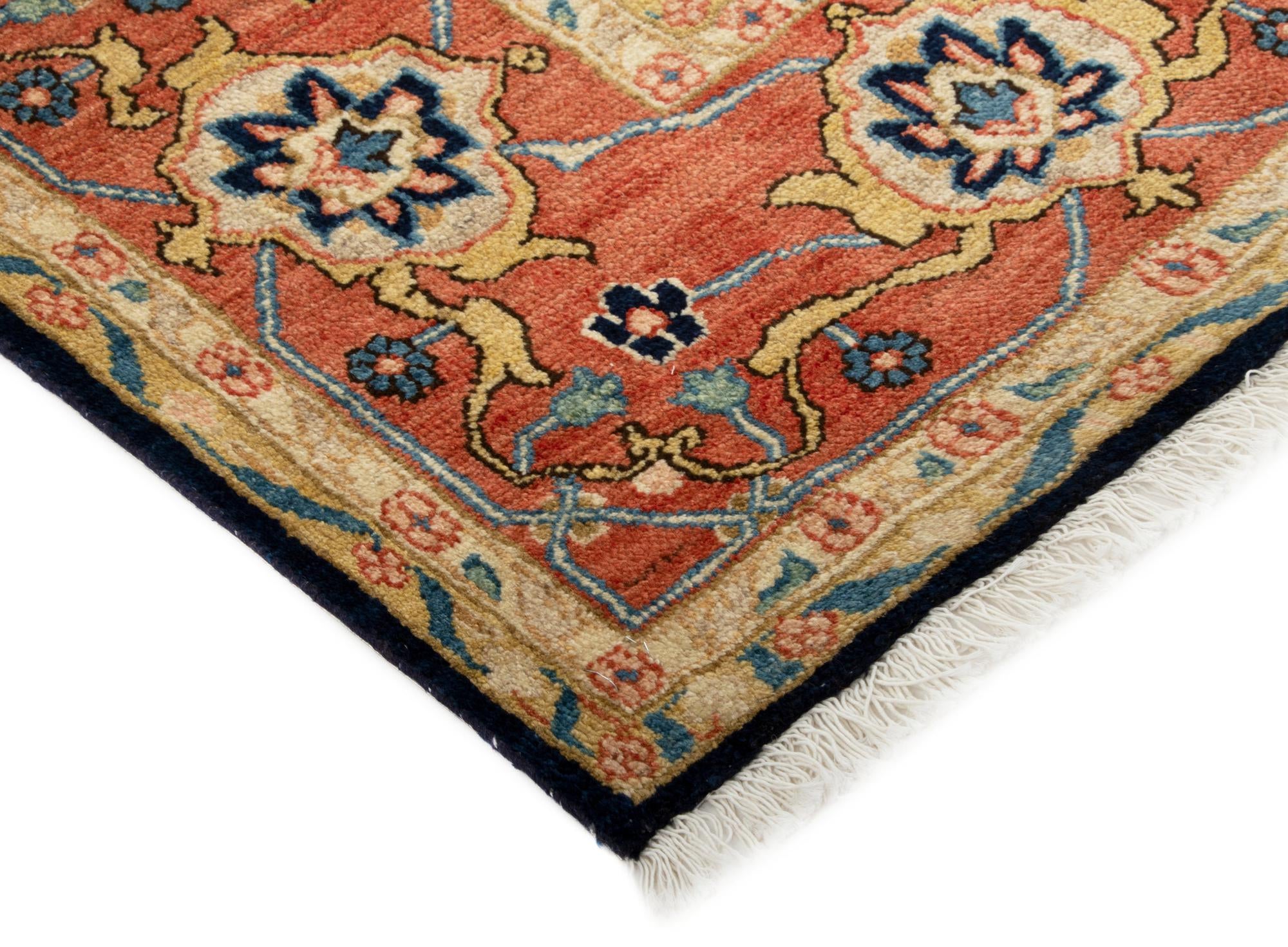 6' 7 x 9' 8 Hand Knotted Kurd Persian Wool Rug