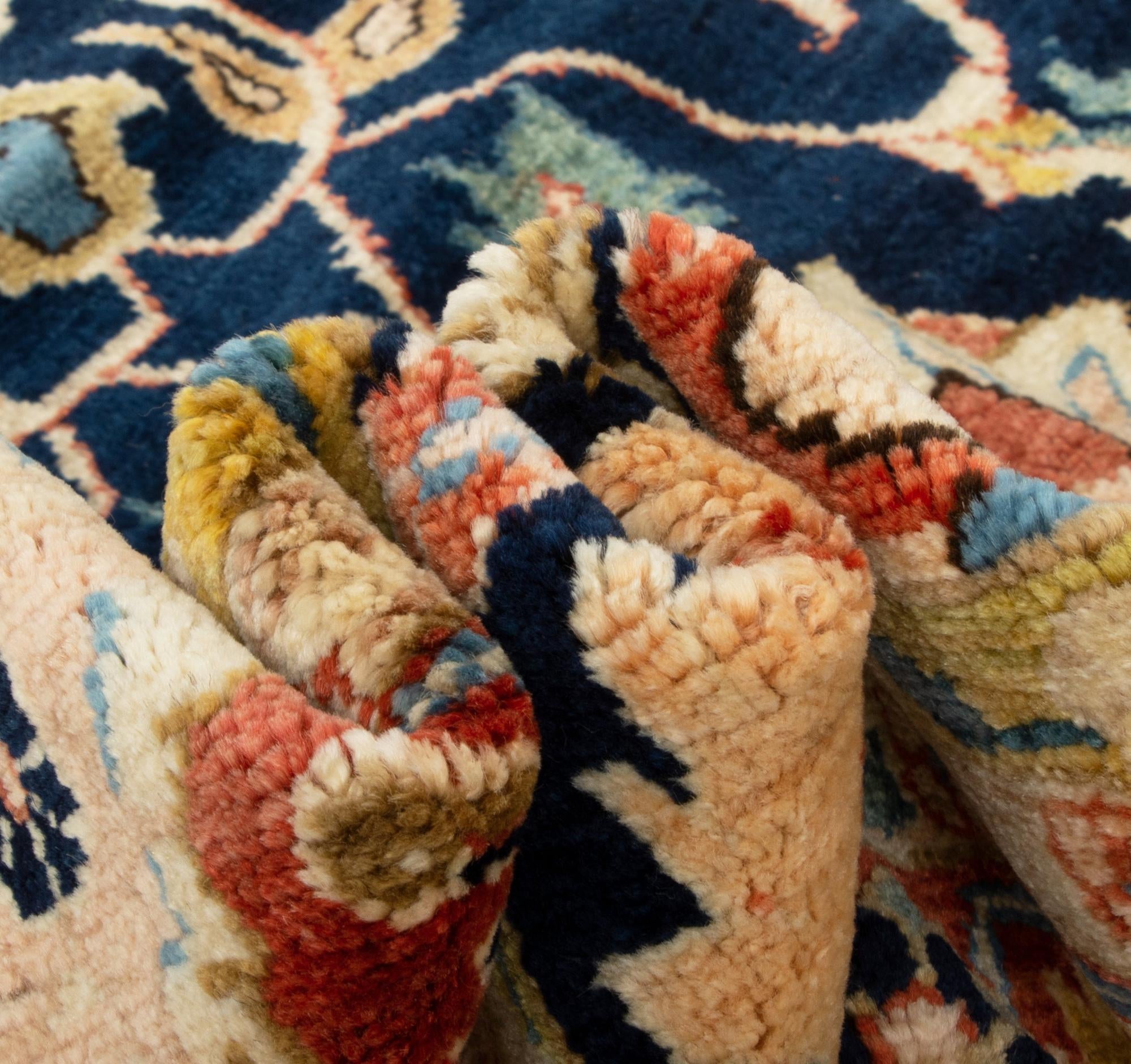 6' 7 x 9' 8 Hand Knotted Kurd Persian Wool Rug