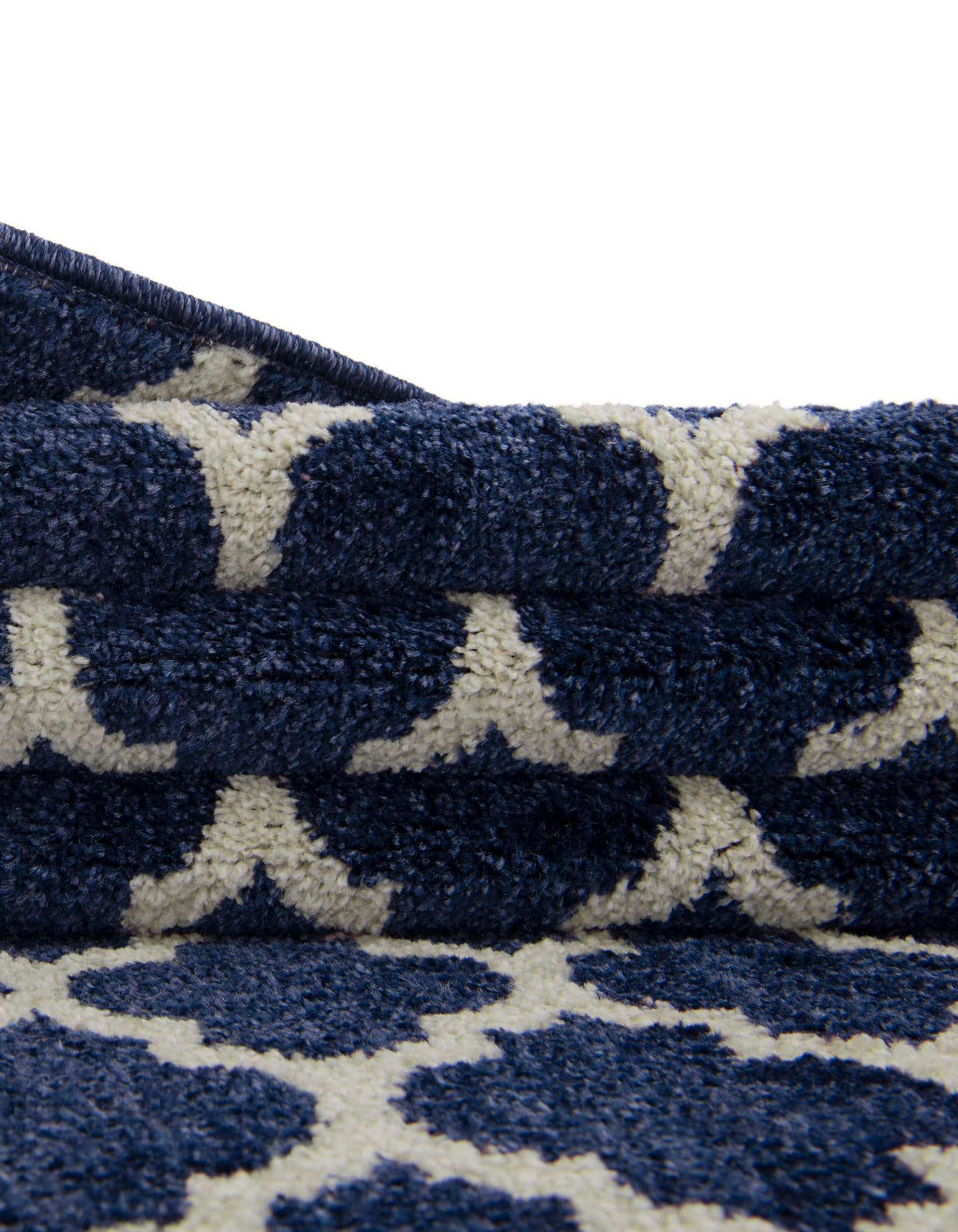 Custom Dark Blue Lattice Rug
