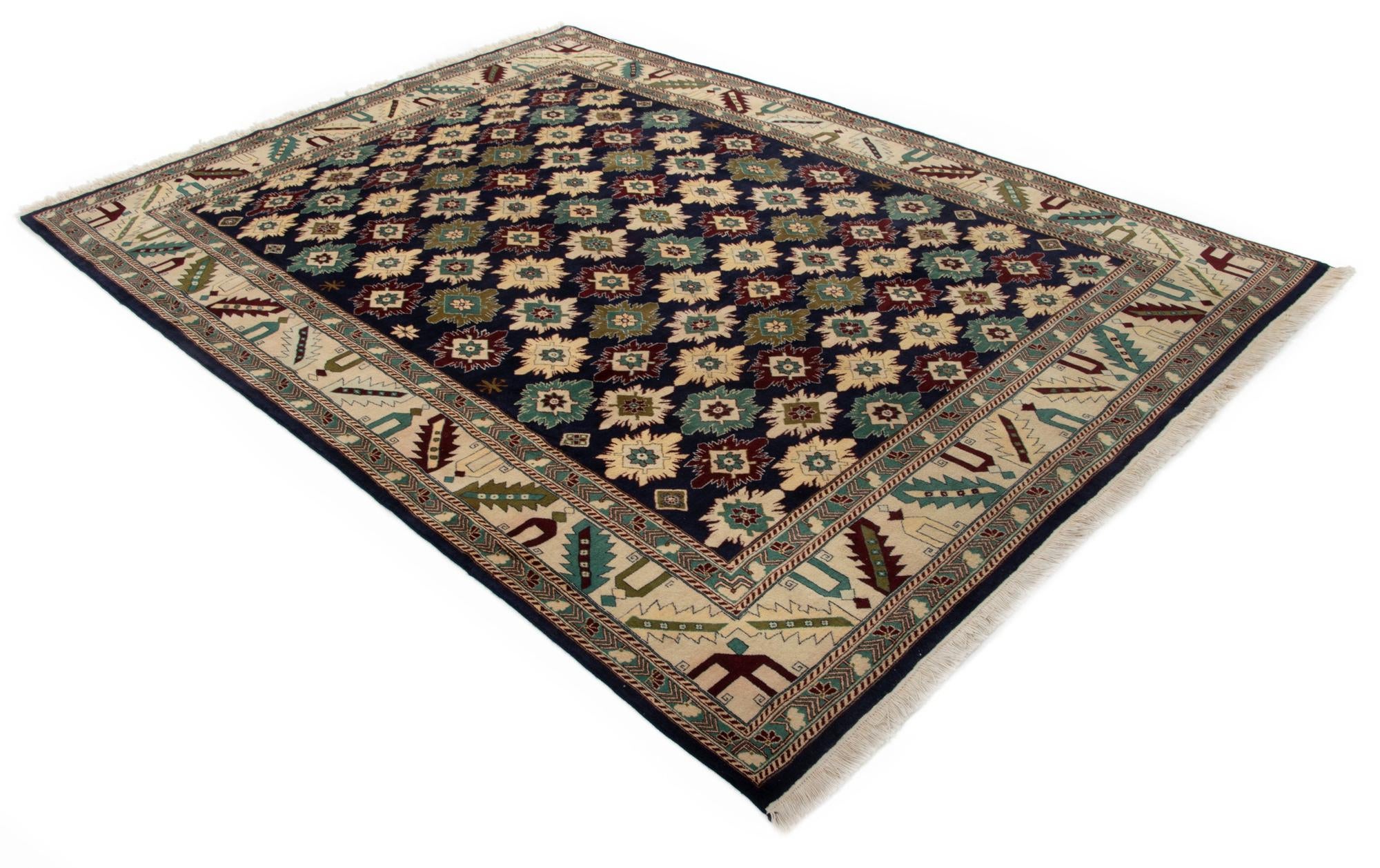 8' 1 x 10' 11 Hand Knotted Lesghi Wool Rug
