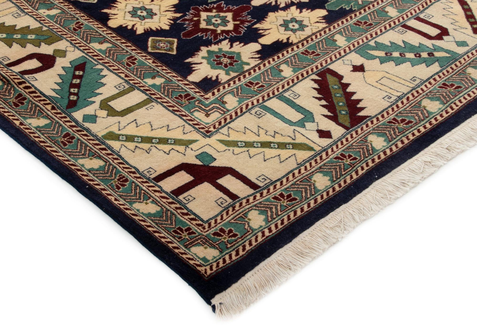 8' 1 x 10' 11 Hand Knotted Lesghi Wool Rug
