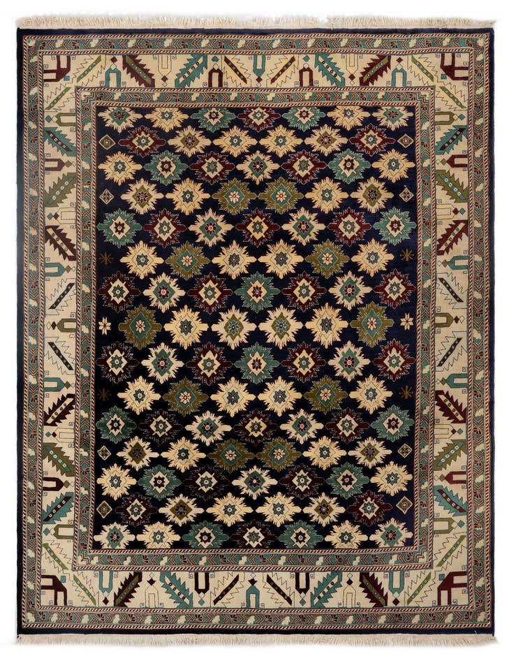 Detail image of 8' 1 x 10' 11 Hand Knotted Lesghi Wool Rug