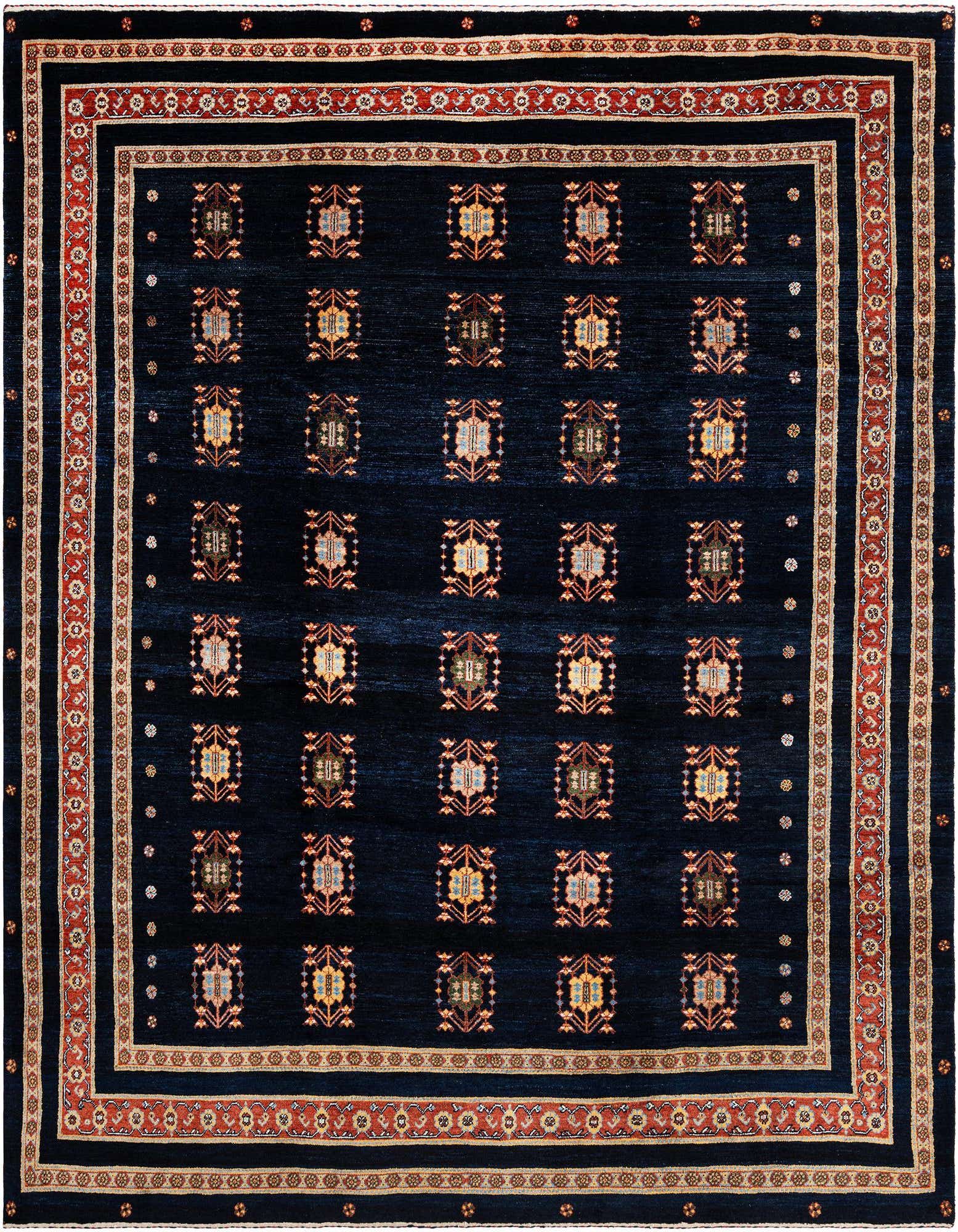 7' 10 x 9' 9 Hand Knotted Luribaft Rug