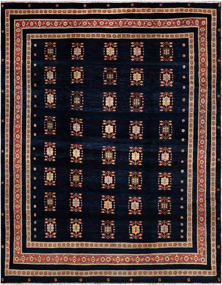Detail image of 7' 10 x 9' 9 Hand Knotted Luribaft Rug