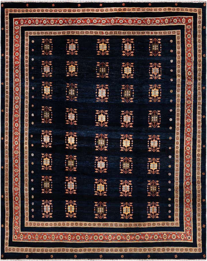 7' 10 x 9' 9 Hand Knotted Luribaft Rug