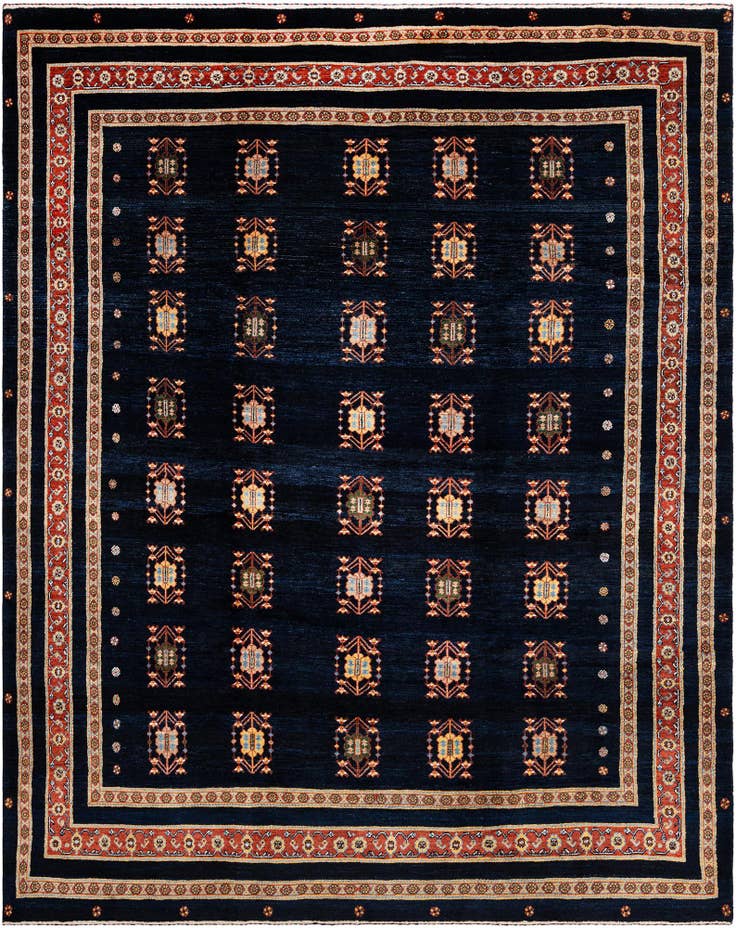 Detail image of 7' 10 x 9' 9 Hand Knotted Luribaft Rug