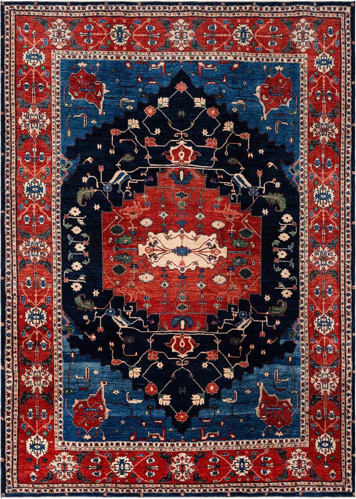 8' 2 x 9' 7 Hand Knotted Luribaft Rug